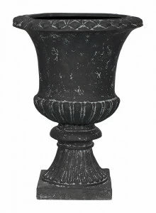Вазон из искусственного камня классический 65 см черный с патиной "Тулон" LE-VILLAGE FLORERO 044840 Черный