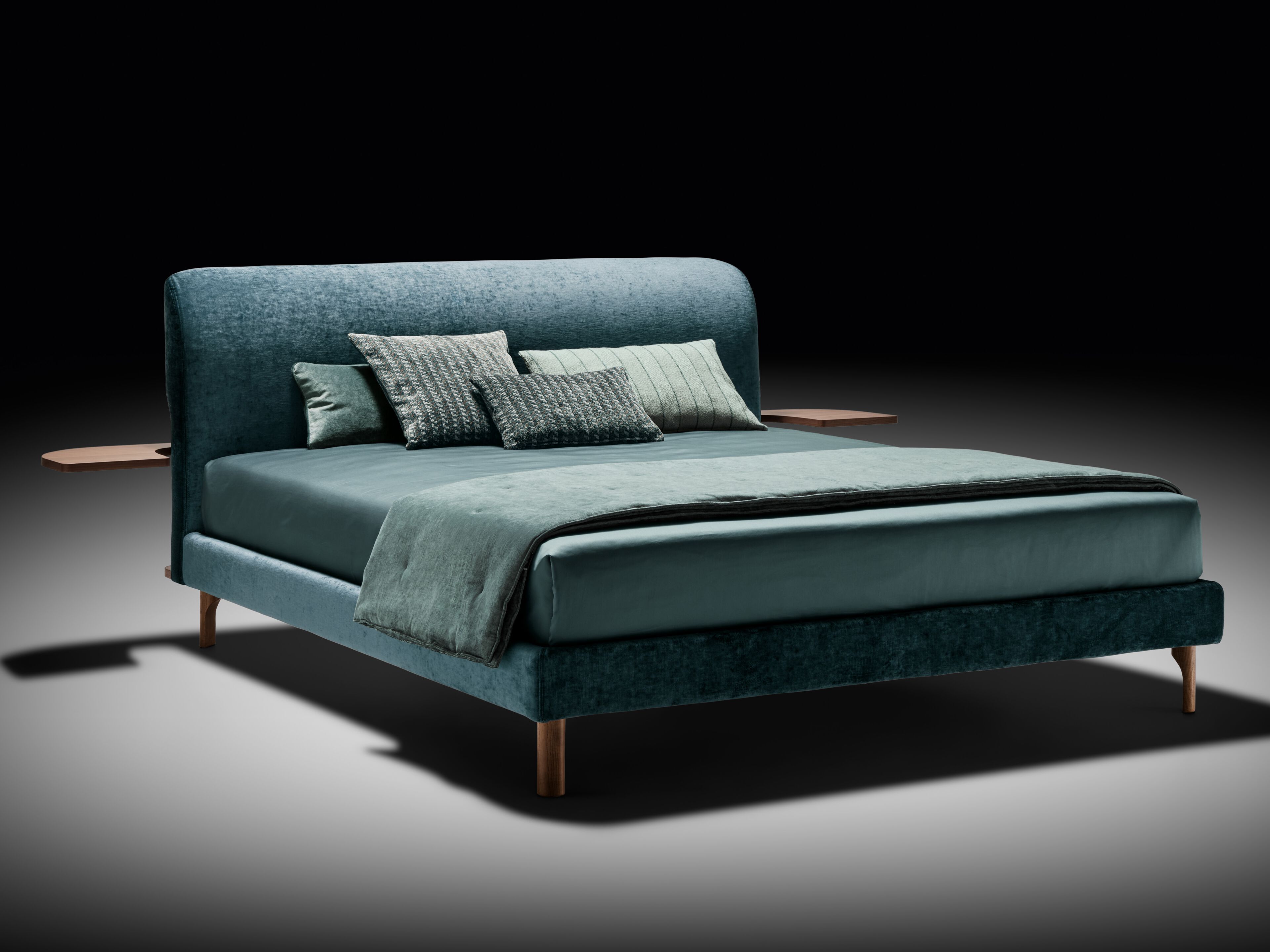 Двуспальная кровать из ткани с мягким изголовьем Twils CANALGRANDE ARCH-00070398