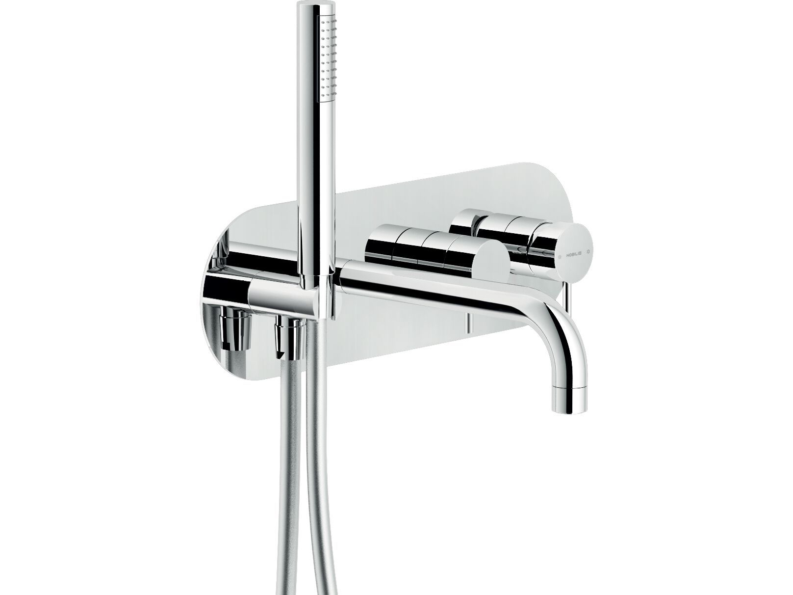 Настенный однорычажный смеситель для ванны с пластиной Nobili Velis ARCH-00041527