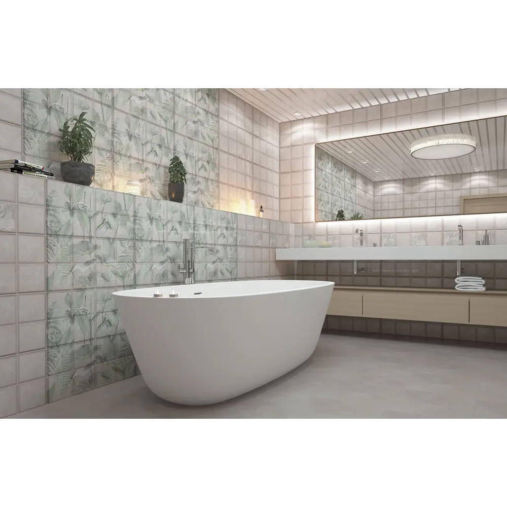 Панно настенное Azori Maiolica Crema 63x63 см цвет зеленый 2 шт 84735828 STLM-2027602 Kerlife - Вид №1