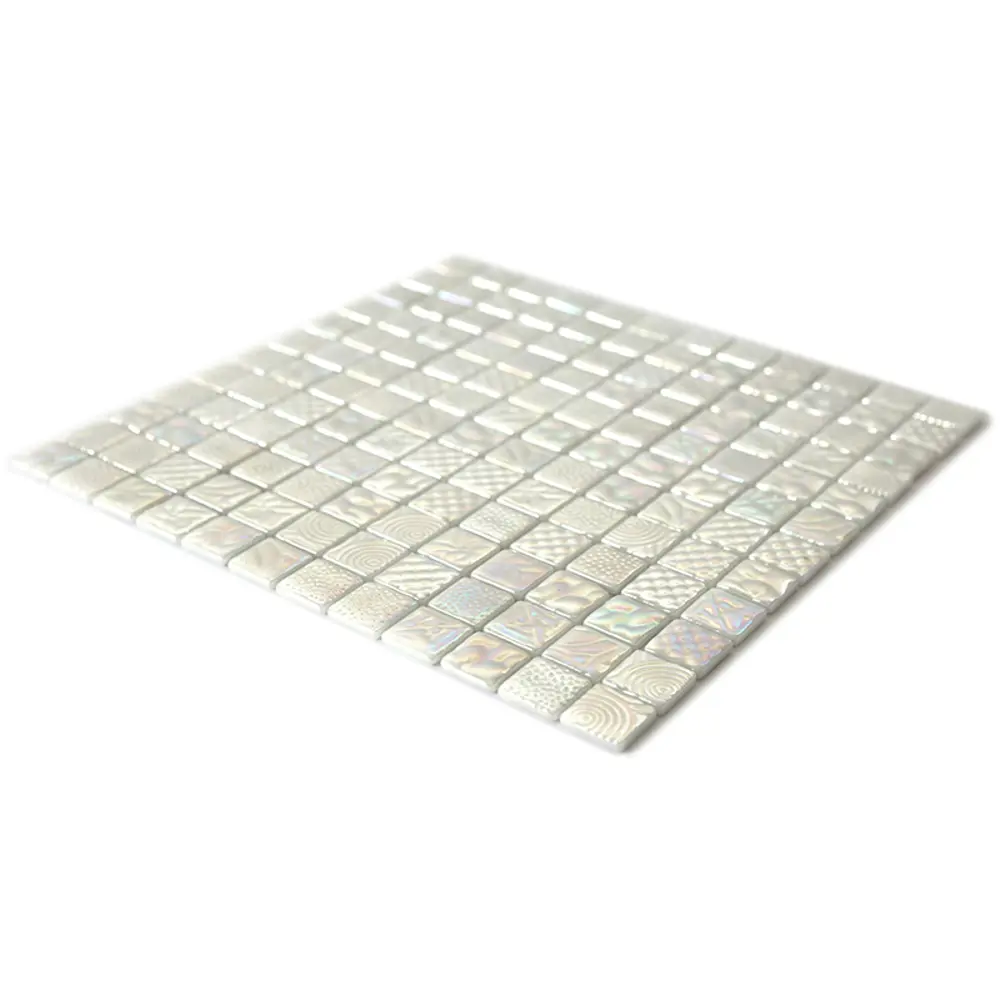 Мозаика стеклянная Natural STP-WH005-L 31.5x31.5 см цвет белый перламутровый Santreyd Steppa STLM-2151432 - Вид №3