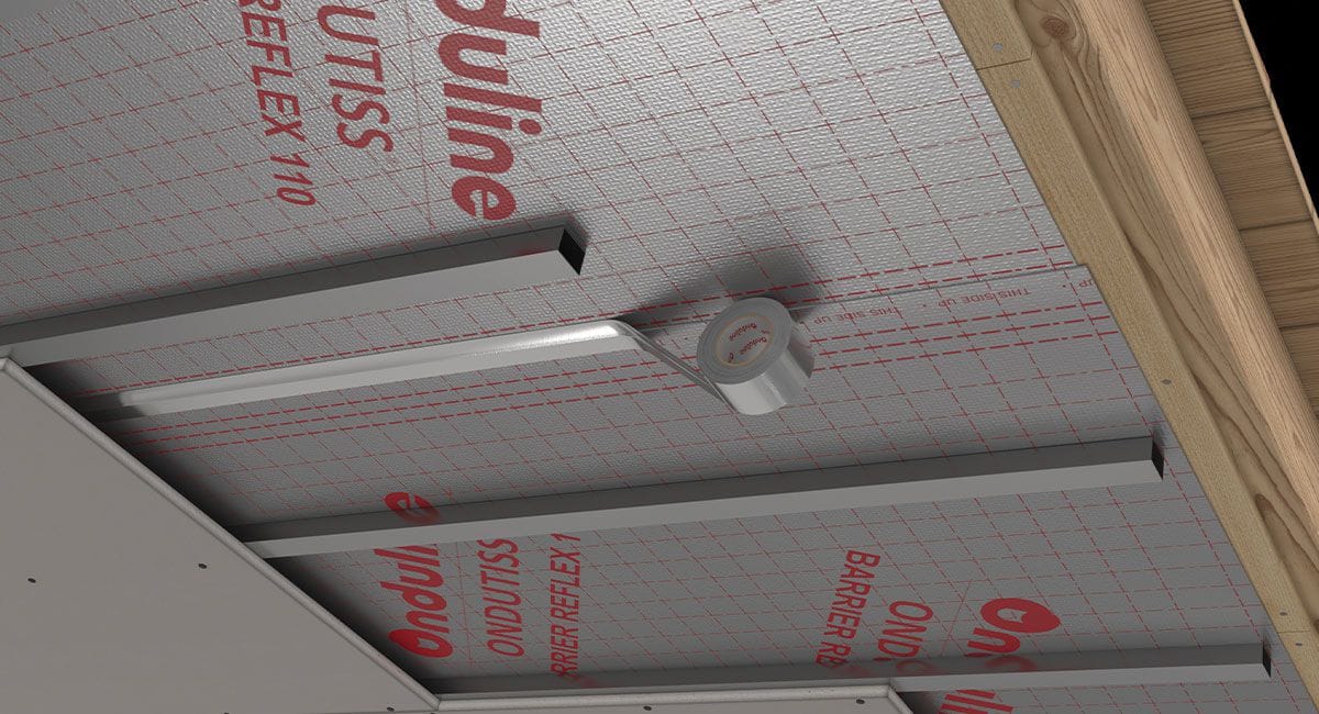 Усиленная алюминиевая светоотражающая акриловая односторонняя уплотнительная лента ONDULINE ITALIA ONDUTISS ARCH-00146442 - Вид №1