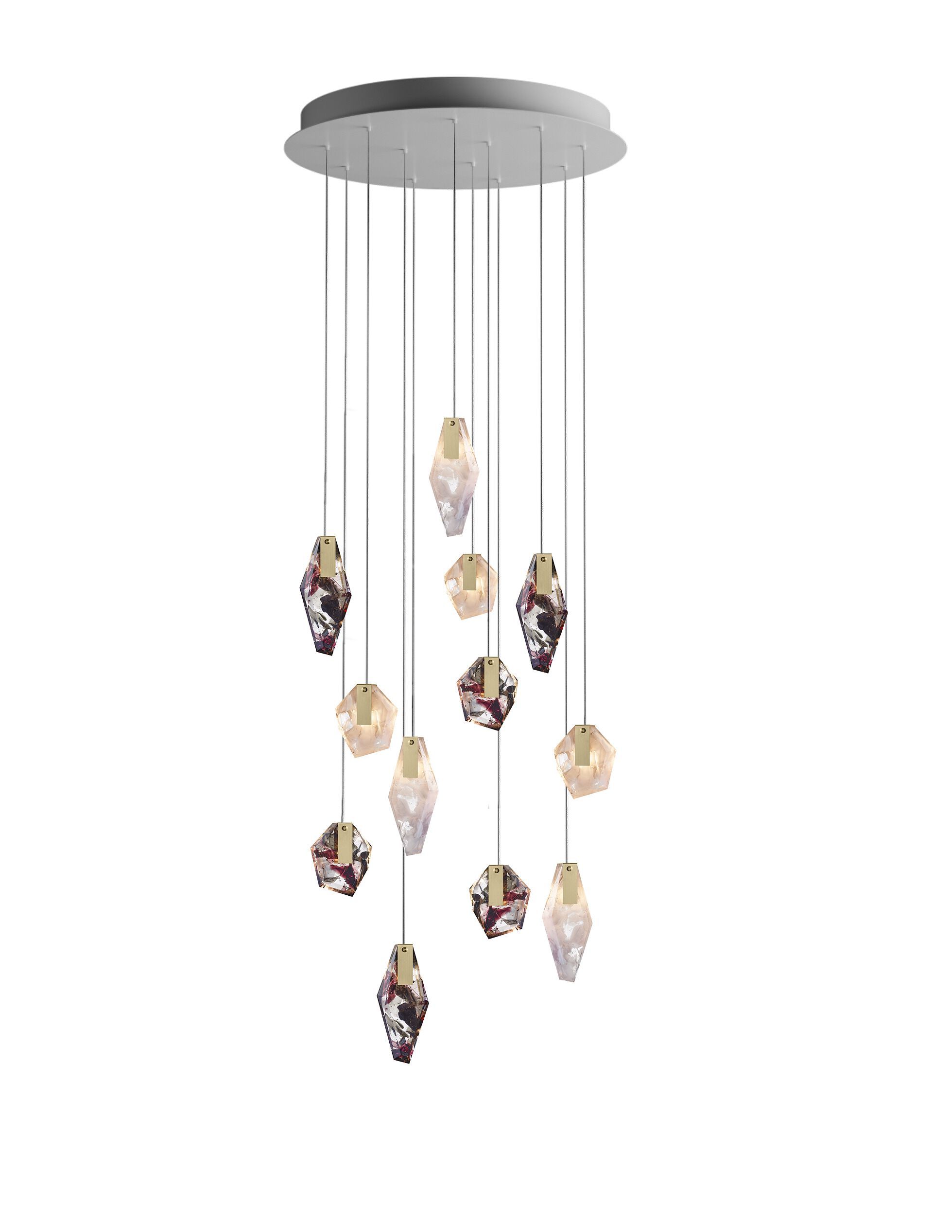 Стеклянная светодиодная люстра bomma Фрагменты ARCH-00005090 - Вид №1