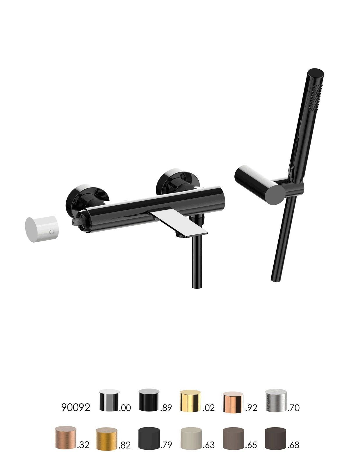 Настенный смеситель для ванны с ручным душем Rubinetterie Frattini Narciso S ARCH-00102282 - Вид №16