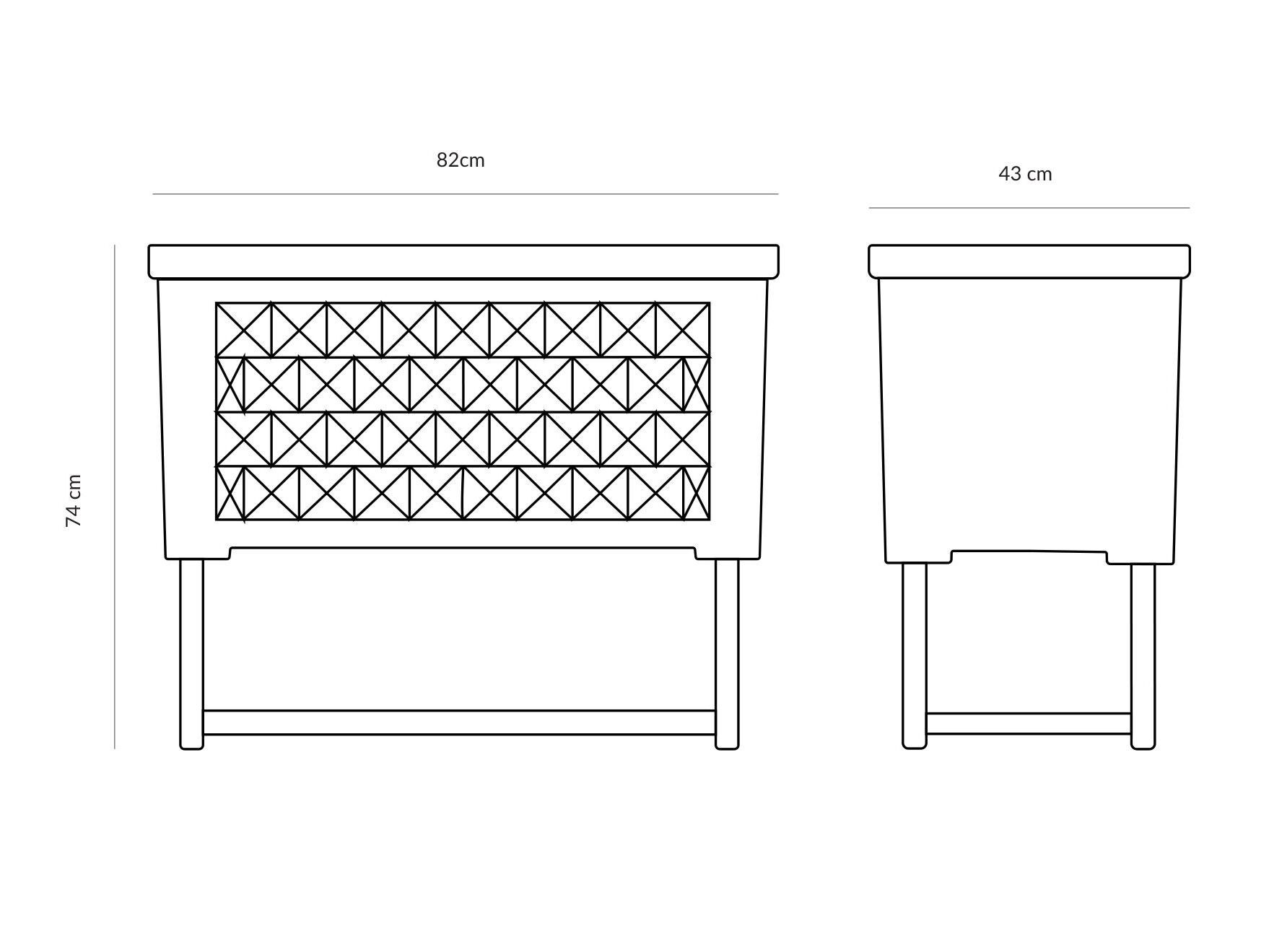 Перерабатываемый двухкомпонентный прямоугольный садовый горшок из смолы Ellemura бриллиант ARCH-00087992 - Вид №10
