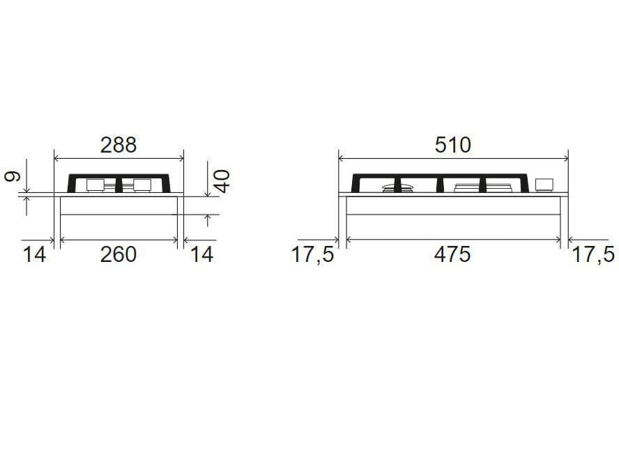 Газовая плита из закаленного стекла Ilve Professional Plus ARCH-00045982 - Вид №1