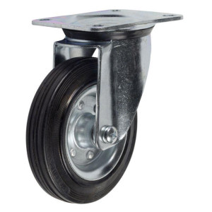 90669267 Промышленное усиленное колесо SRC 42 поворотное без тормоза с площадкой Ø100 мм 95 кг резина STLM-0331270 А5