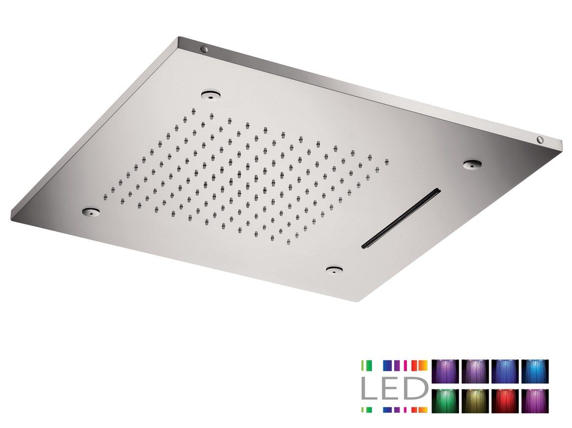 Светодиодная душевая головка из нержавеющей стали с 3 струями с хромотерапией Rubinetterie Mariani хромотерапия ARCH-00045160