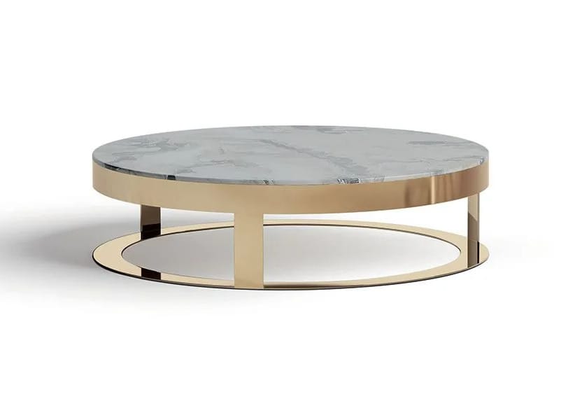 Низкий столик из металла и мрамора Vittoria Frigerio Biffi ARCH-00053185