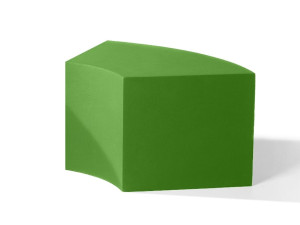 Модульная изогнутая скамья из пены QM