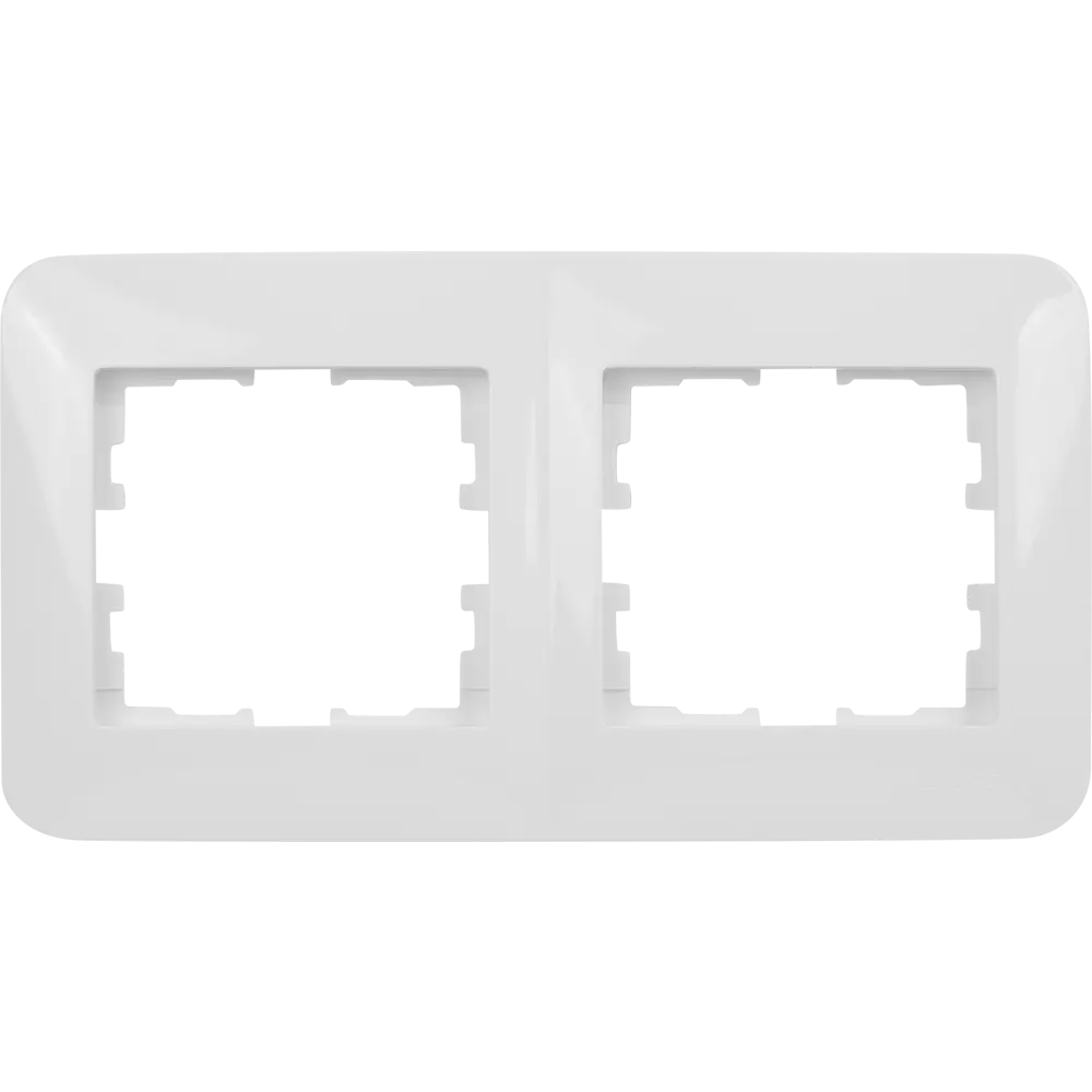 Рамка для розеток и выключателей Lezard Karina Life 2 поста горизонтальная цвет белый STLM-2165445