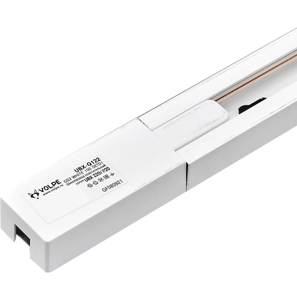 Трековый шинопровод Volpe Q122GS2 1 м цвет белый STLM-2194241 - Вид №1