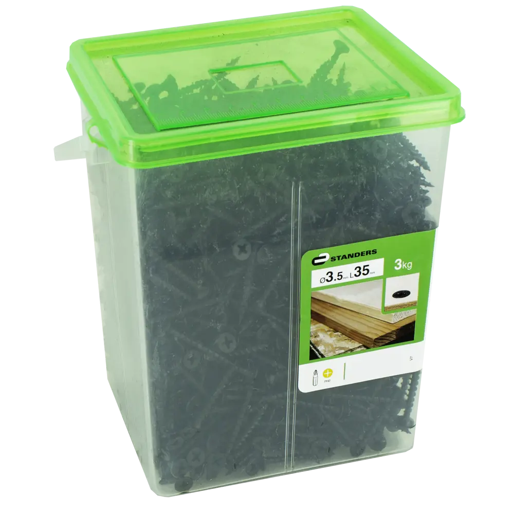 Саморезы для дерева Standers фосфатированные 3.5x35 3 кг (около 1580 шт./уп) 82239639 STLM-2170066  - Вид №2