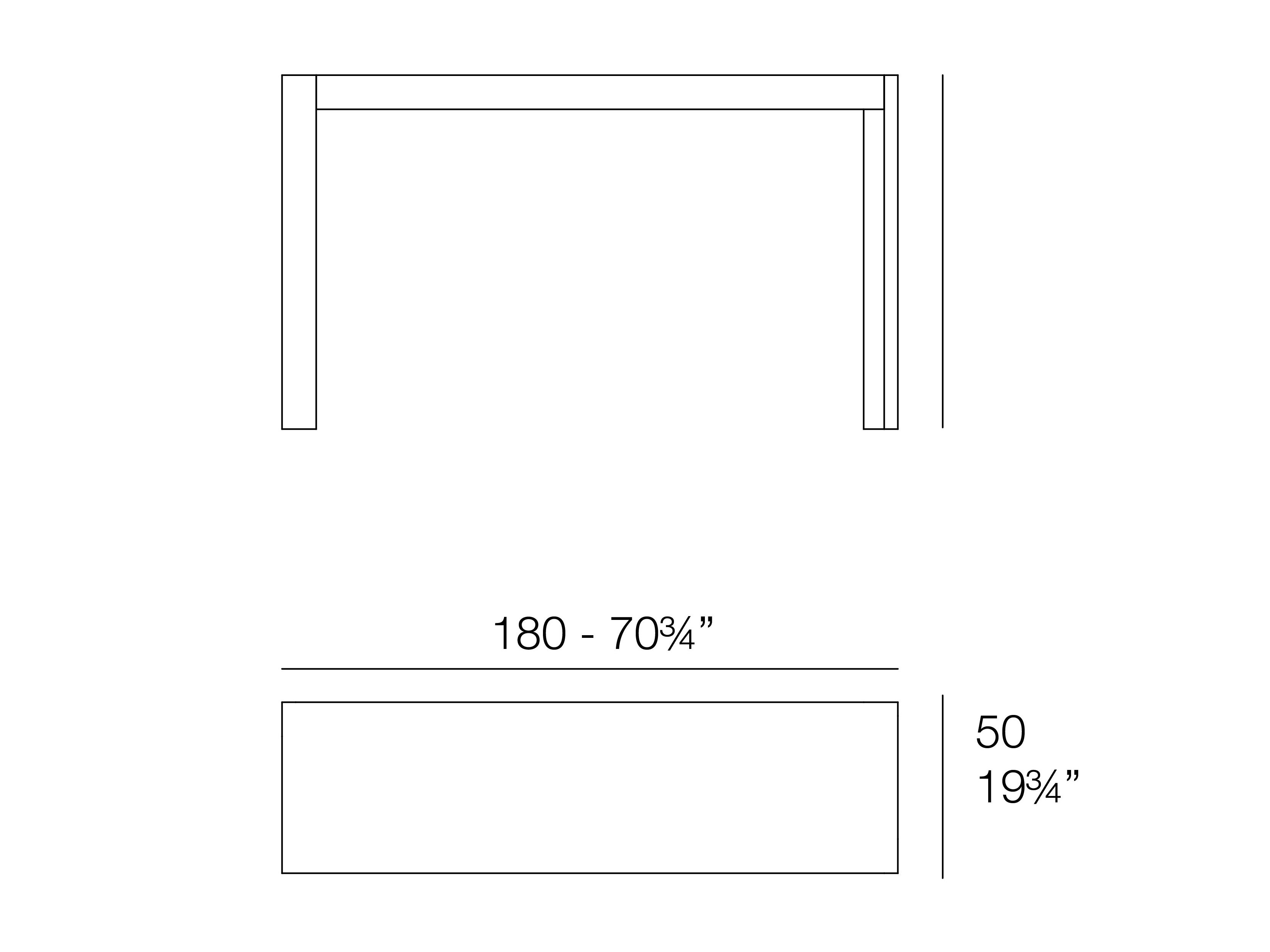 Алюминиевый высокий прямоугольный садовый стол Vondom Posidonia ARCH-00145531 - Вид №2