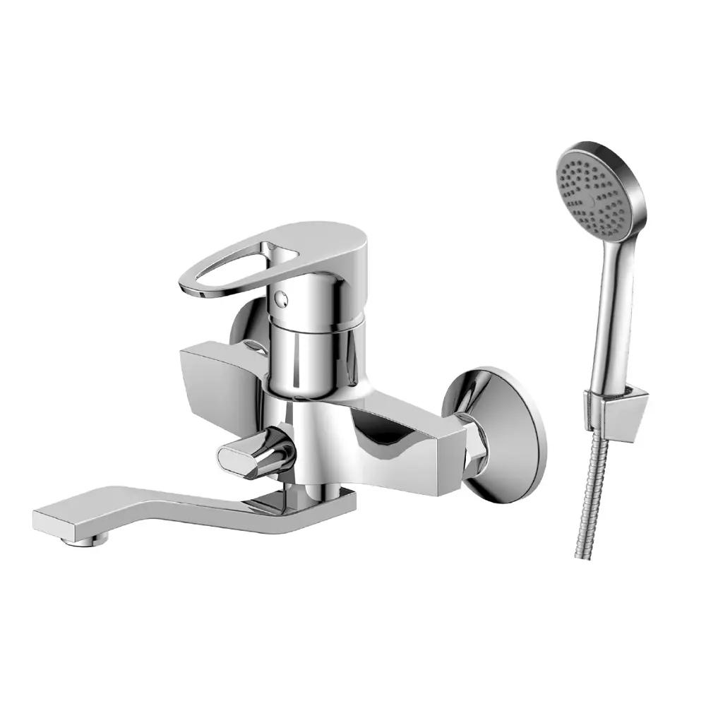 Смеситель для ванны Decoroom LDR70044 однорычажный универсальный с лейкой и шлангом цвет хром STLM-2130826