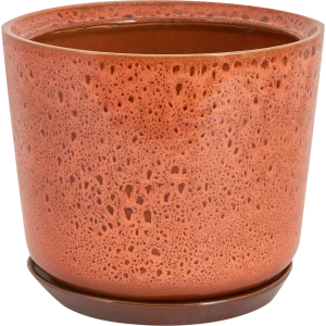 Горшок цветочный Gonchar Лира №1 Люкс ø29 h26 v11.5 л керамика оранжевый