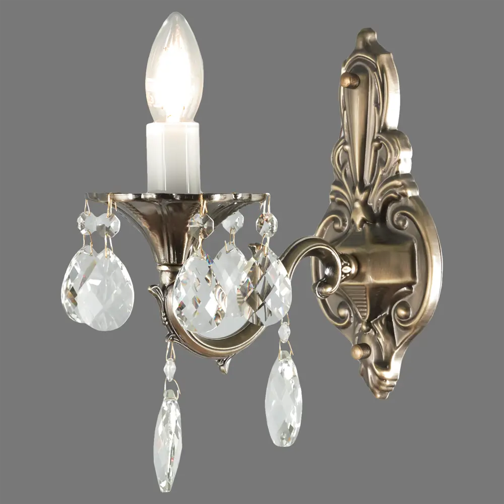 Бра Люкс E14x60 Вт, металл/стекло, цвет бронза WINK STLM-2138365 - Вид №1