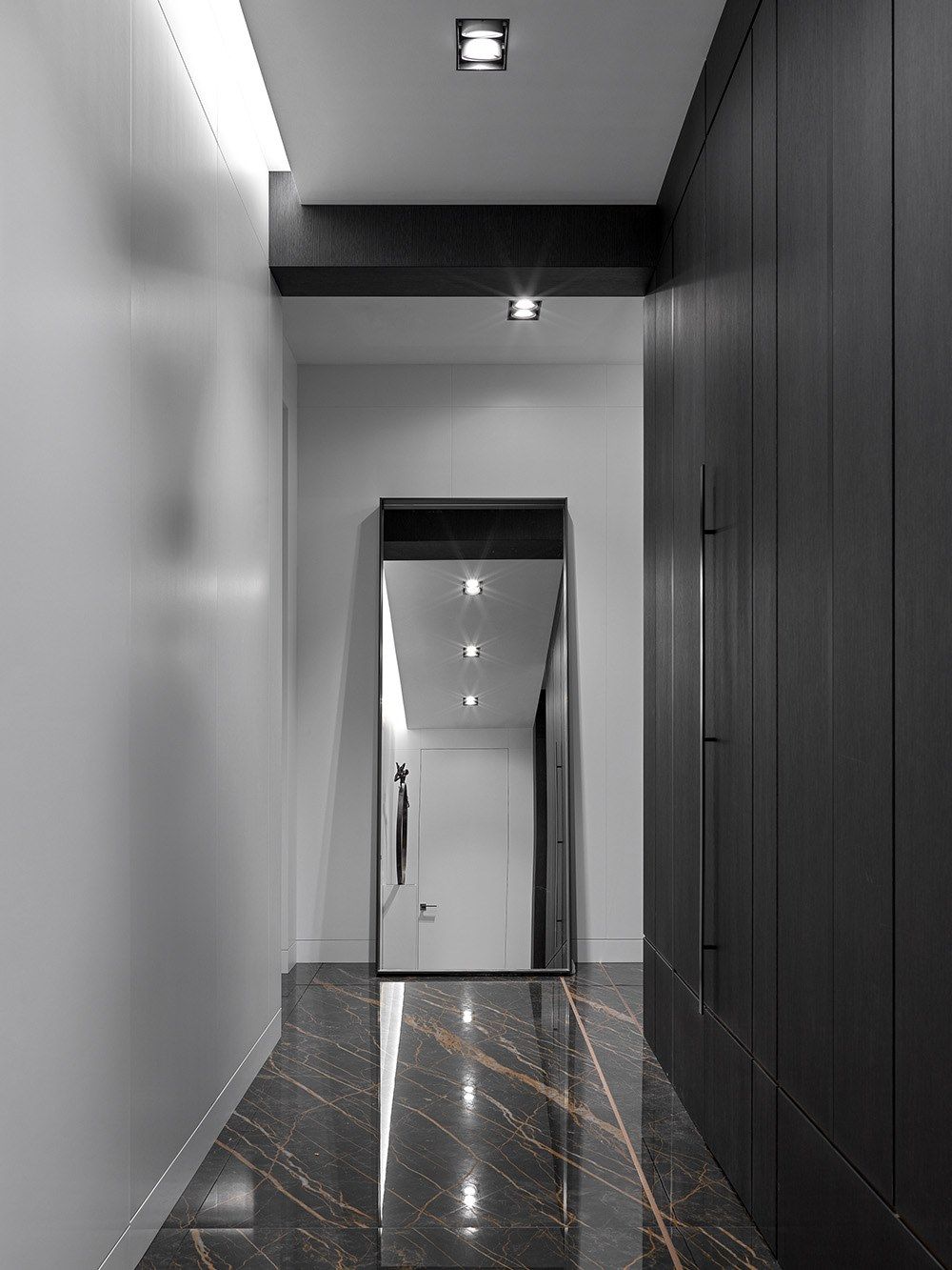 Выдвижная линейная кухня с керамогранитным полуостровом TM Italia Cucine ARCH-00053422 - Вид №6