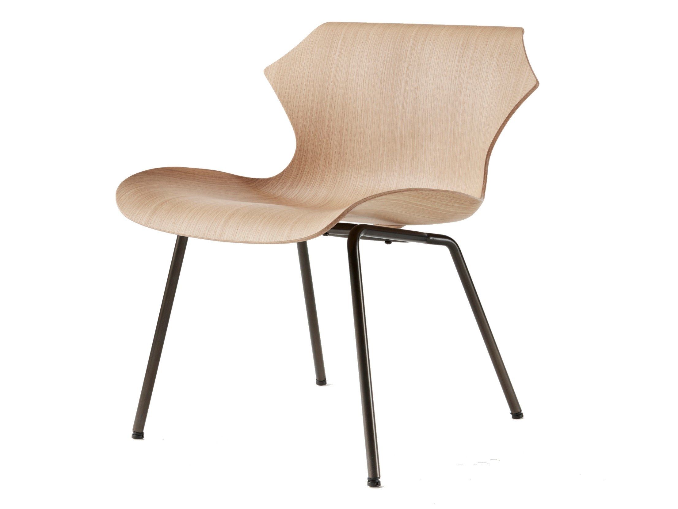 Стул из стали и дерева BassamFellows Лепесток ARCH-00151529 - Вид №3