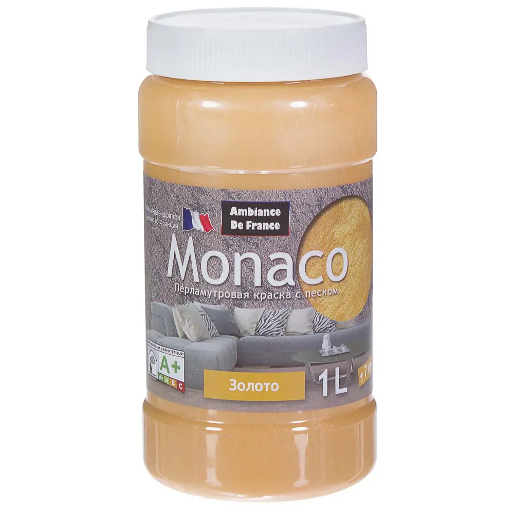 Краска перламутровая Monaco 1 л золото 81945365 STLM-2183625 AMBIANCE DE FRANCE 