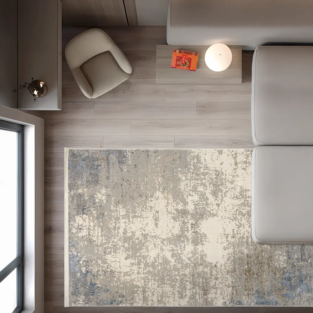 Ковер БЕЛКА Лакшери 160x230 см - современный абстрактный в синих тонах 89424635 STLM-1570253