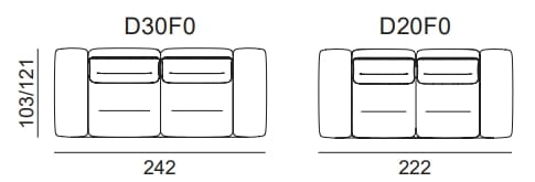 Ткань линейный диван AERRE ITALIA LIBRA ARCH-00109386 - Вид №2