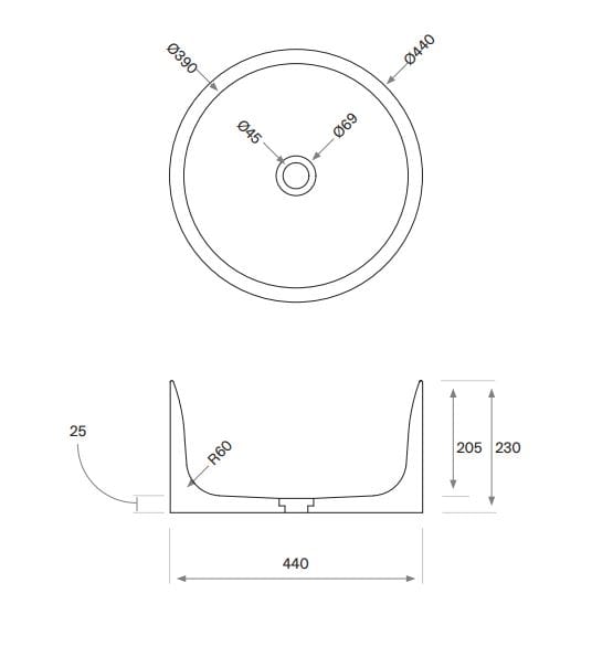 Круглый умывальник из натурального камня COCOON Maison ARCH-00005961 - Вид №4
