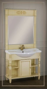 Комплект мебели MIGLIORE Kantri 100 см эмаль бежево-желтая с патиной