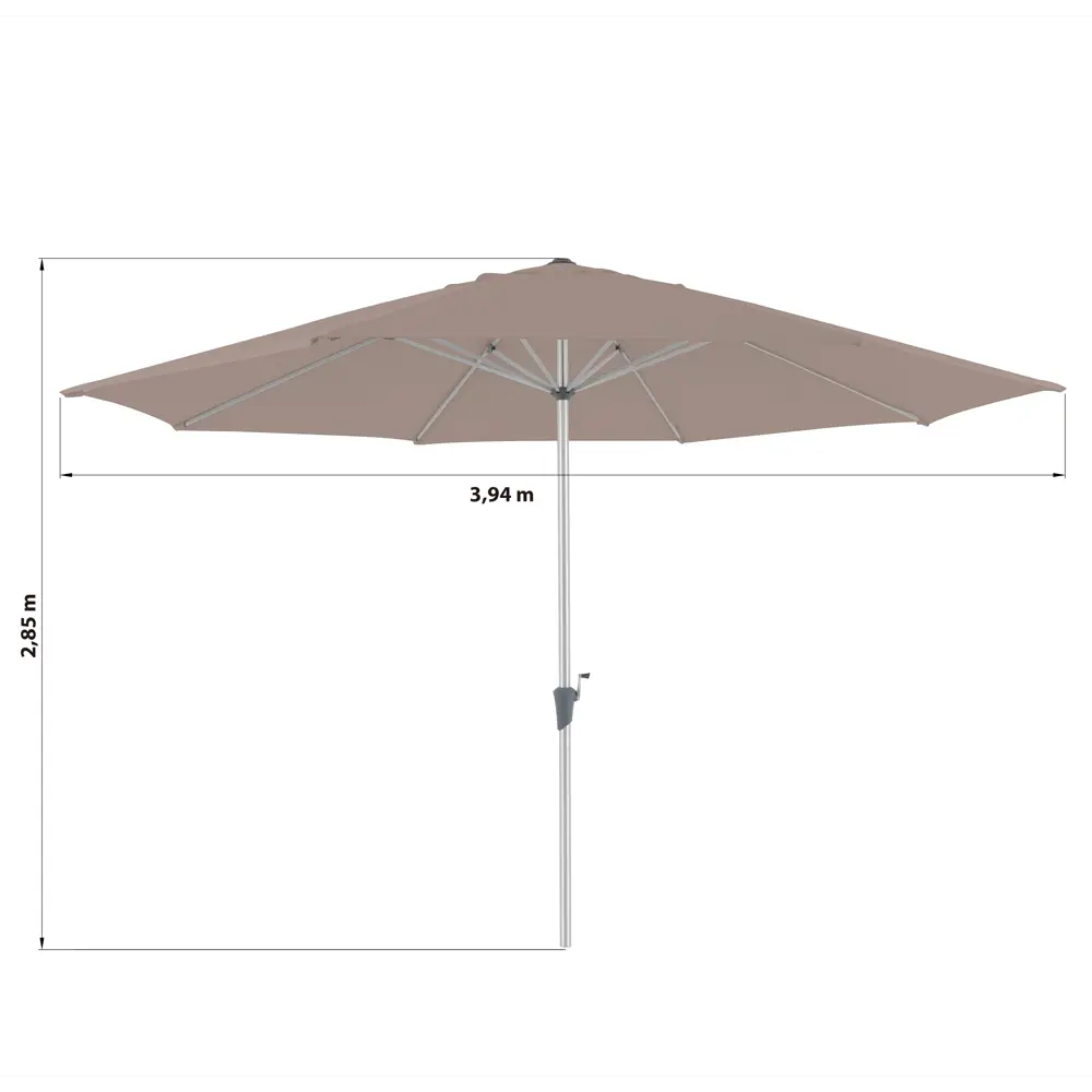 Зонт садовый Naterial Aurall ⌀400 см, цвет серый STLM-2206608 - Вид №9
