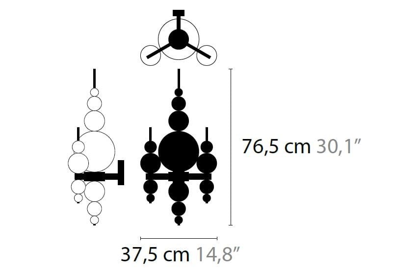 Стеклянный настенный светильник ILFARI Слезы луны ARCH-00013898 - Вид №2