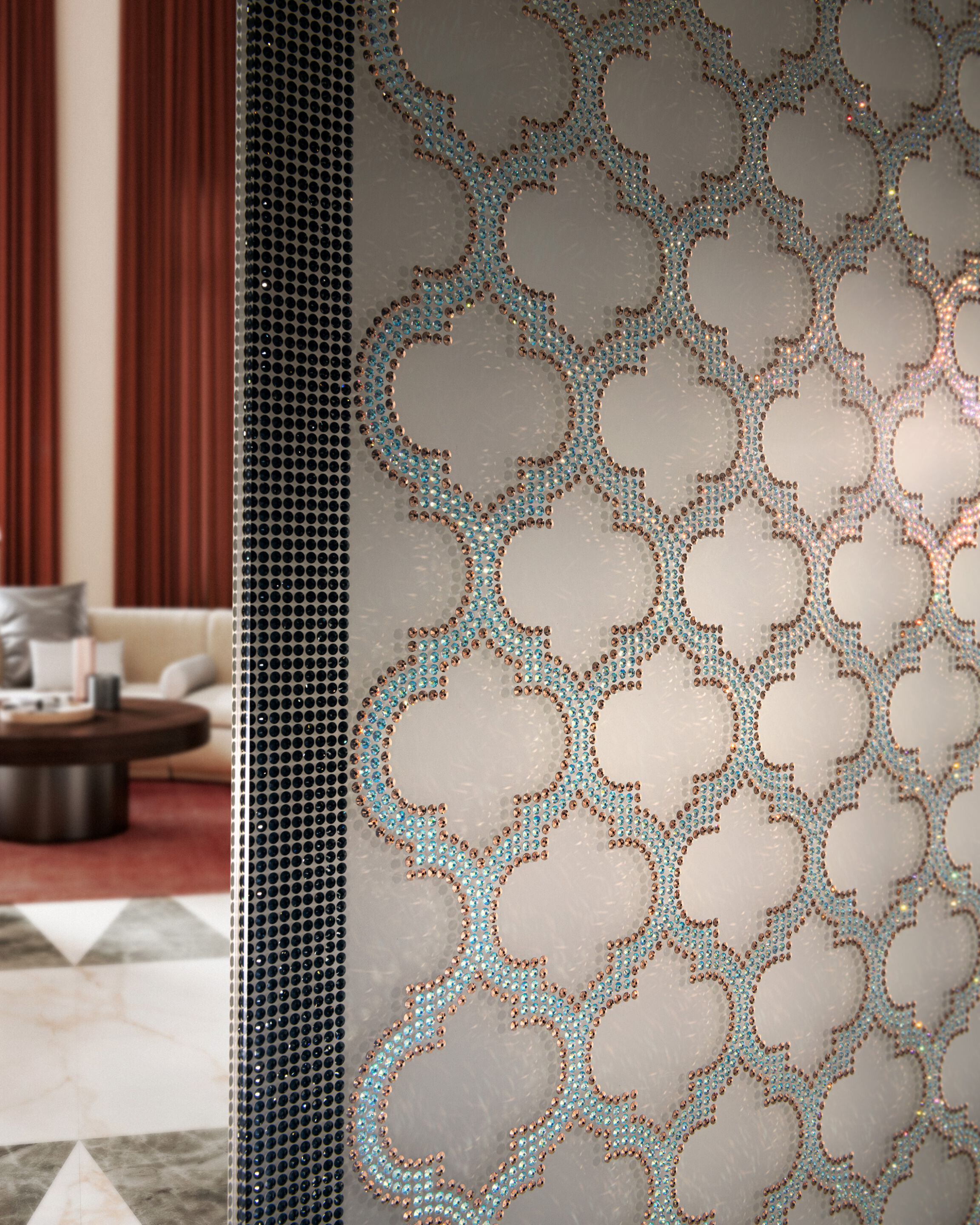 Роскошное декоративное стекло с кристаллами Swarovski® VITRIK Vitrik ® Luxury ARCH-00011517 - Вид №6