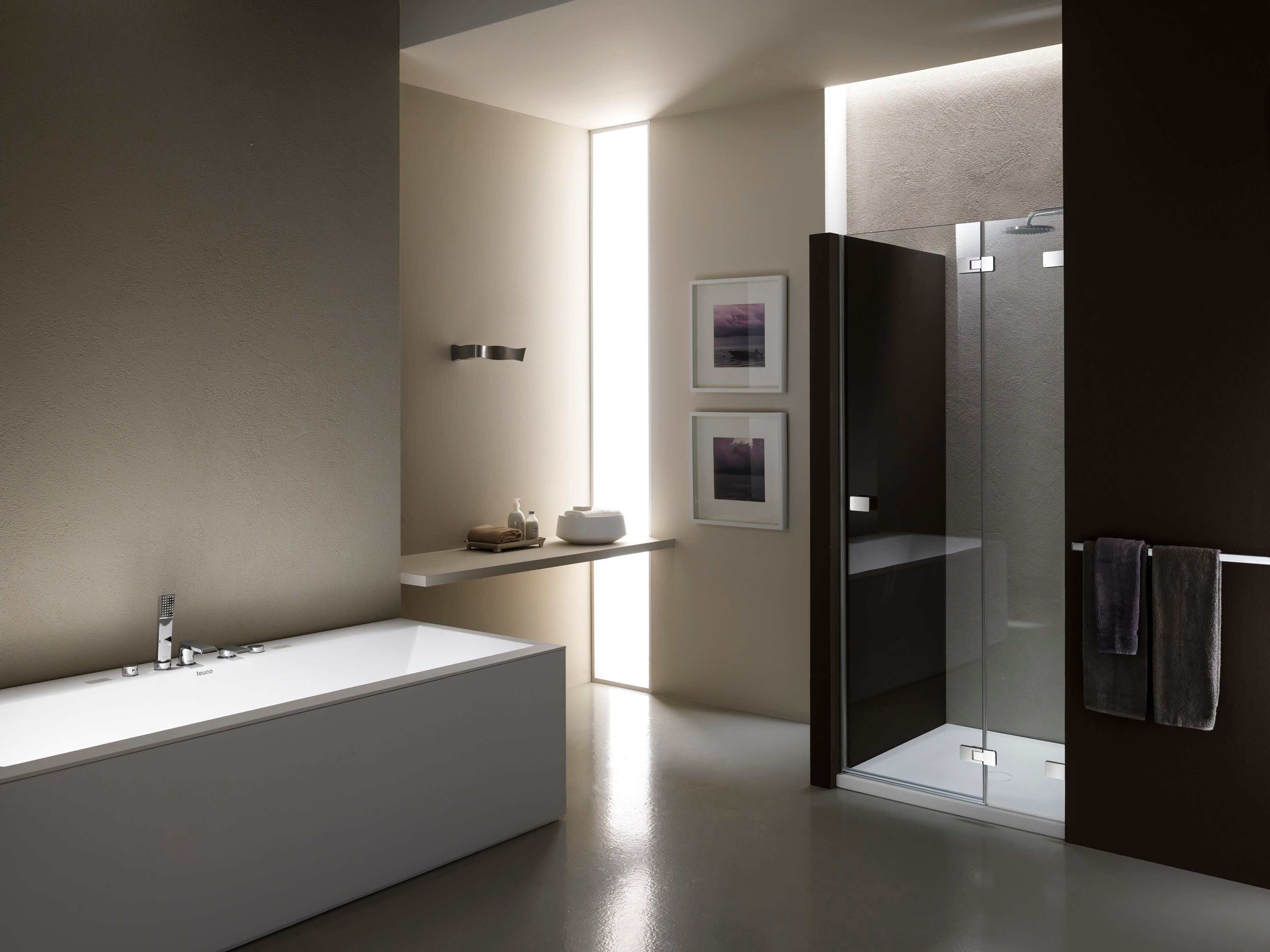 Стеклянная ниша душевая кабина с распашной дверью Provex Industrie X-Line ARCH-00004452