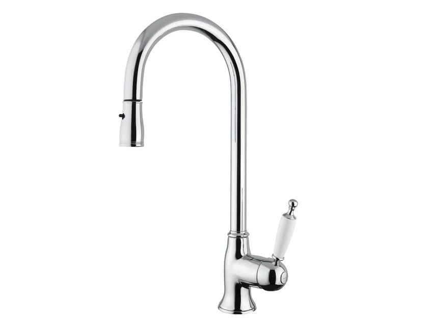 Смеситель для кухни из хромированной латуни со съемным ручным душем Bugnatese Оксфорд ARCH-00013026