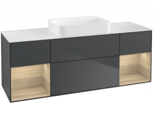 Villeroy&Boch Тумба под раковину Прямоугольная версия F741PCHG Finion Midnight Blue Matt Lacquer