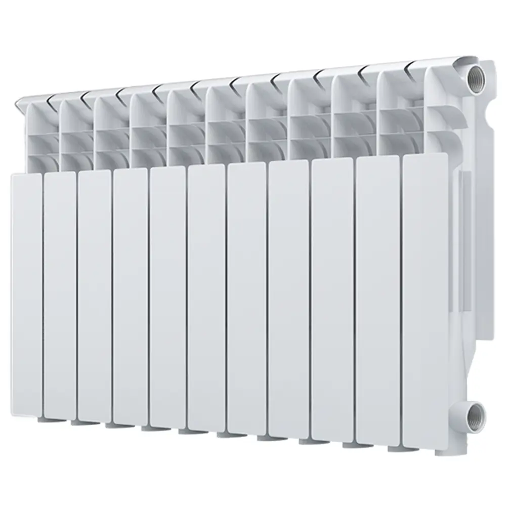 Радиатор секционный Equation Aluminium 500/96 11 секций боковое подключение алюминий белый STLM-2054489