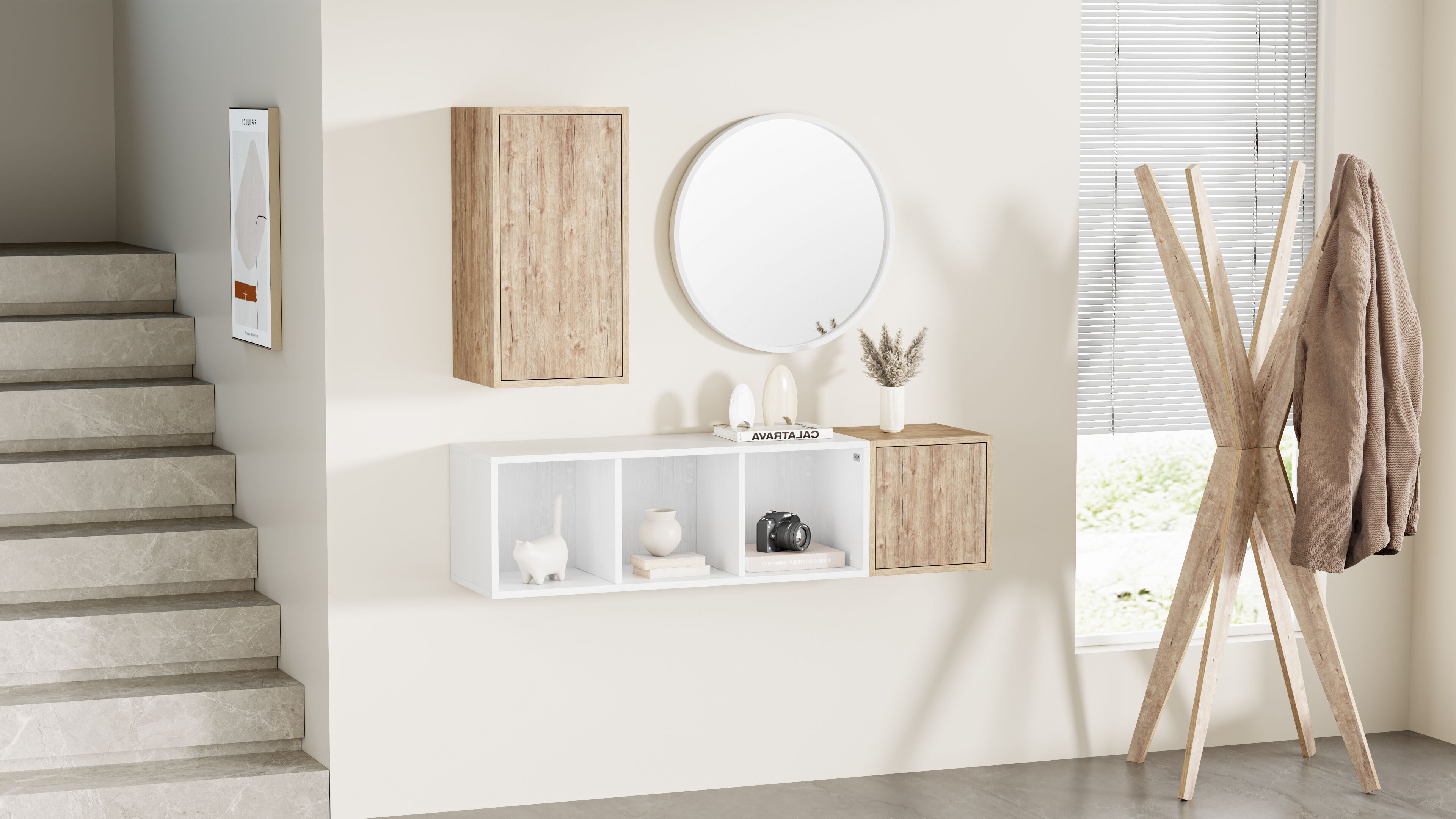 Вертикальный навесной шкаф из меламиновой ткани с дверным полотном Mobili Fiver IACOPO ARCH-00053907 - Вид №10