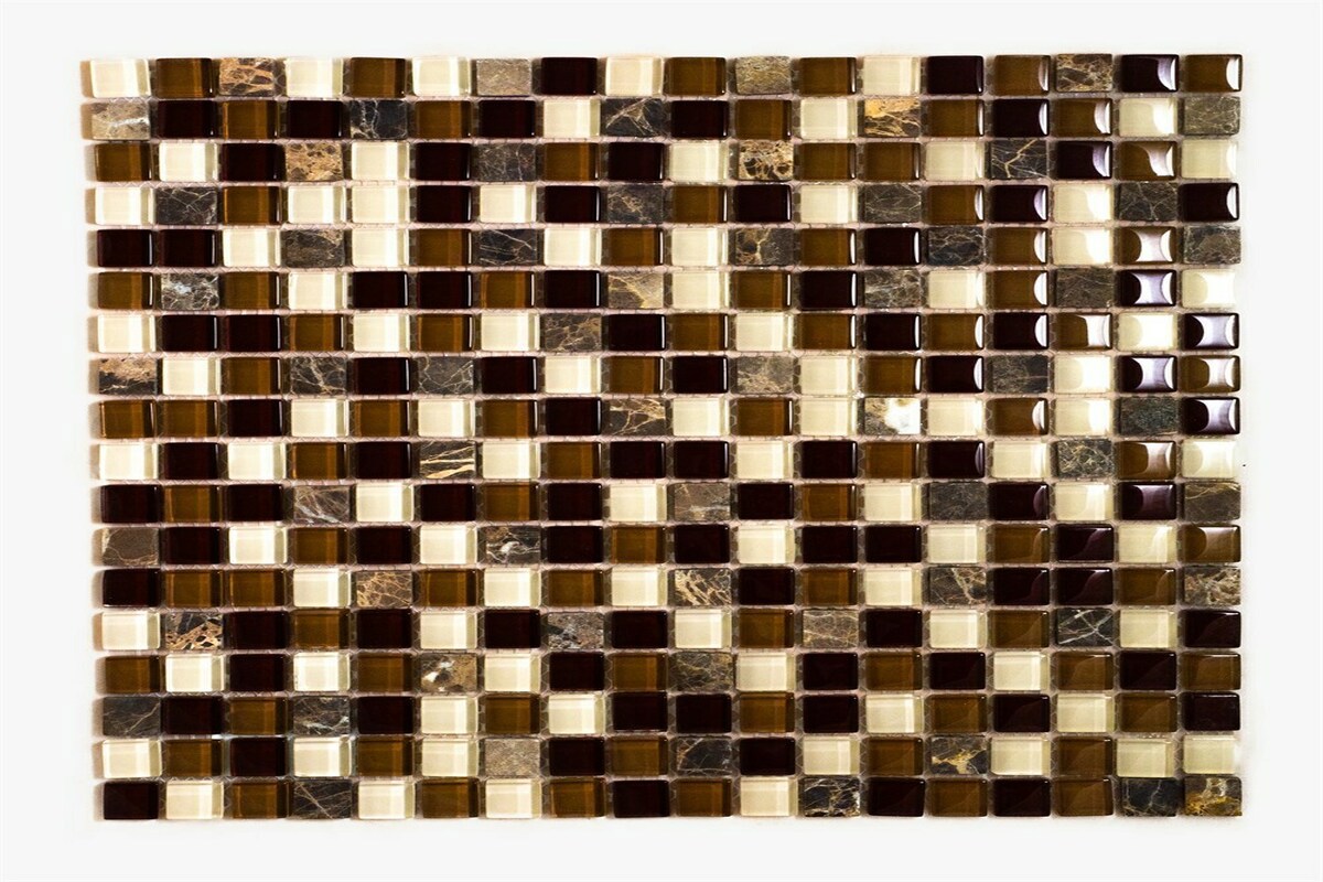 91024890 Мозаика стеклянная GS300B 30х30см цвет коричневый стекло STLM-0445972 KERAMOGRAD