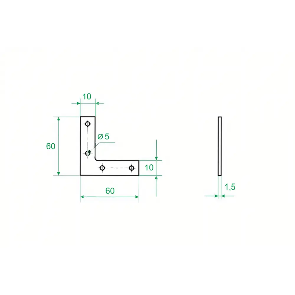 Оконный уголок Santreyd для деревянных конструкций 60×60×20 мм 84180769 STLM-0047009 - Вид №3