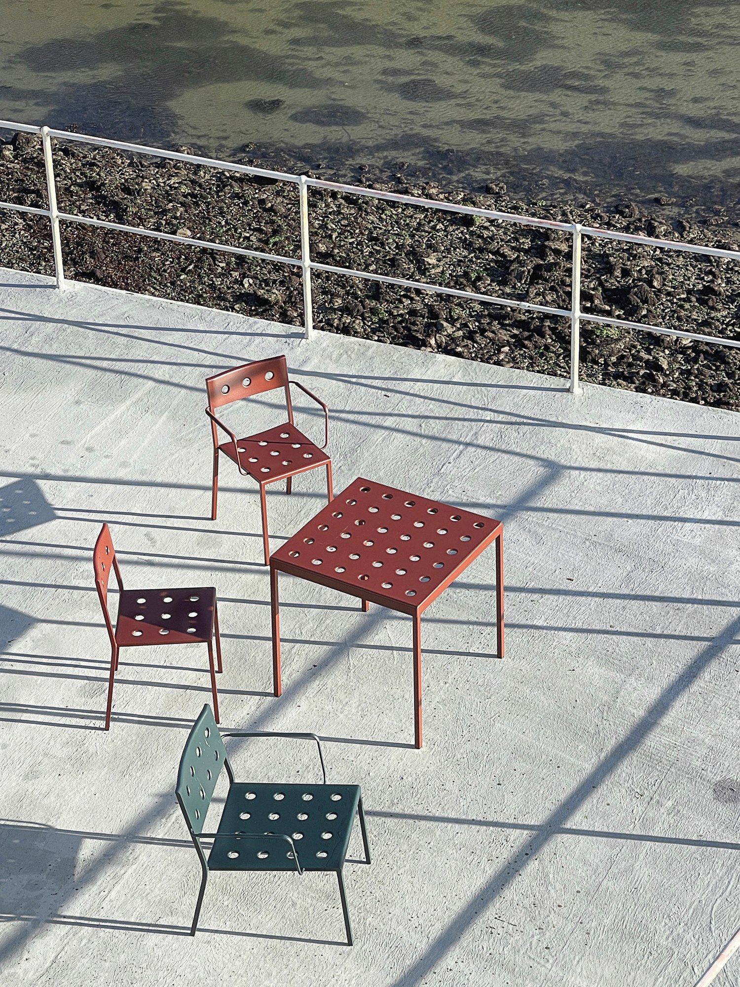 Стальной стул с порошковым покрытием с открытой спинкой Hay балкон ARCH-00152024 - Вид №33