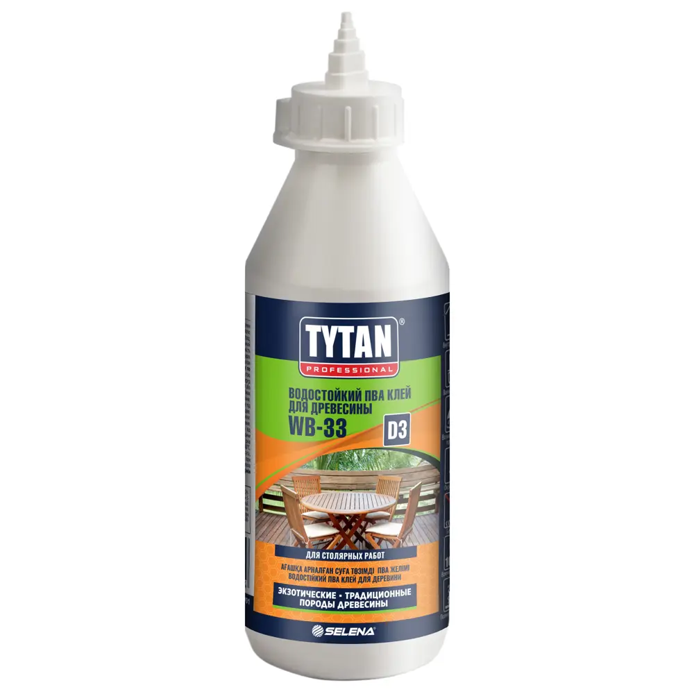 Клей ПВА влагостойкий D3 Tytan 200 г STLM-2004234