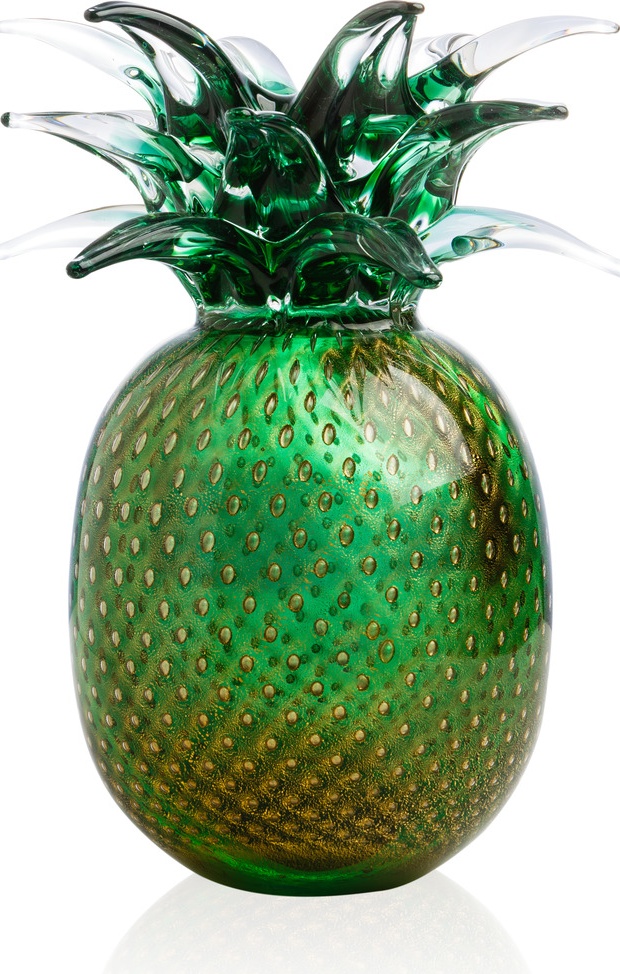 10627522 Duccio di Segna Фигурка Duccio di Segna "Ананас" 23см (зелёно-золотистая) Хрусталь Santreyd 