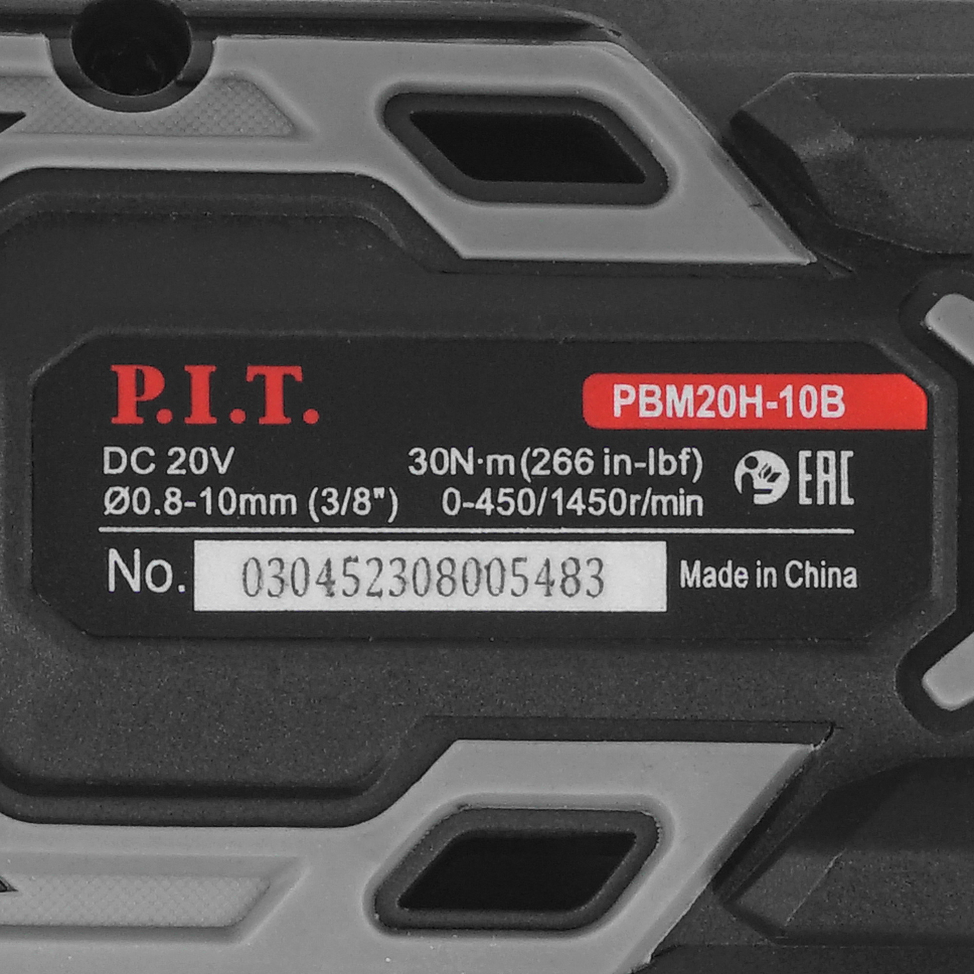 Дрель-шуруповерт PIT PBM20H-10B SOLO OnePower 20V  , Без ЗУ, Без АКБ 9086498 STDN-0117788 - Вид №2