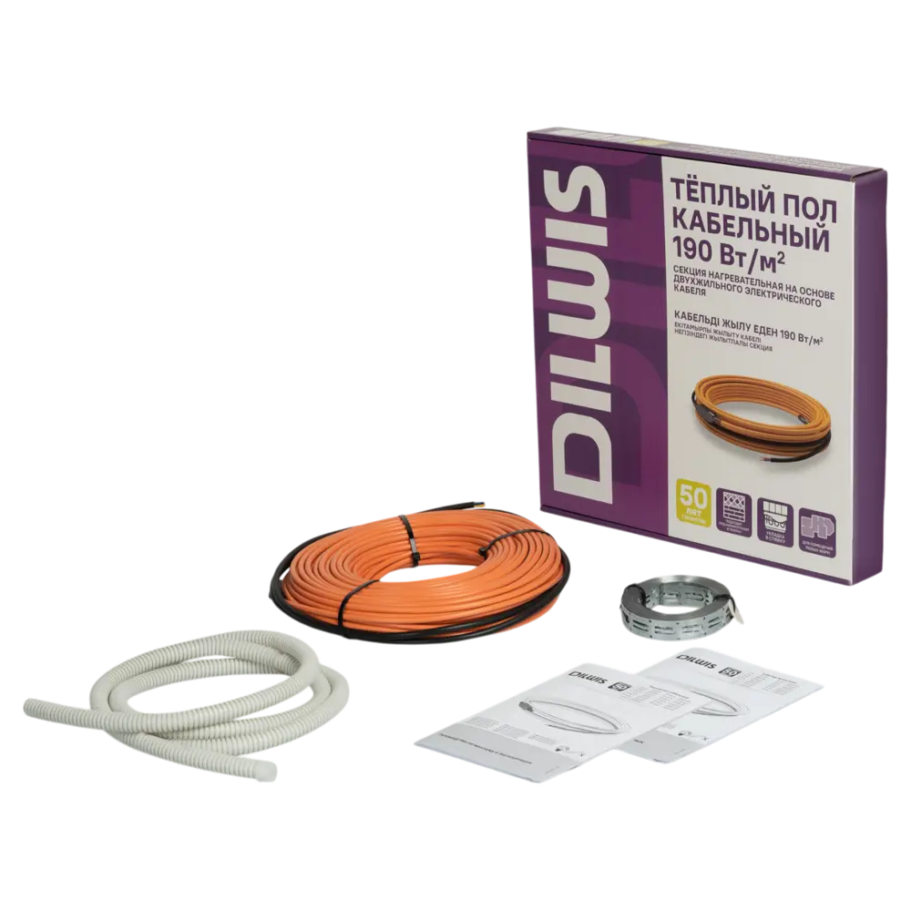 Нагревательный кабель для теплого пола DILWIS 1 м2 190 Вт STLM-2104349 - Вид №1