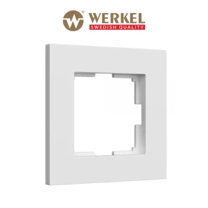 91476496 Рамка для розеток и выключателей Werkel Slab W0012961 1 пост цвет белый матовый 91476496 Рамка для розеток и выключателей Werkel Slab W0012961 1 пост цвет белый матовый