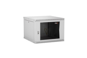 15900310 Настенный разборный шкаф 19, 15U, перфорированная дверь, серый TWI-156060-R-P-GY TLK