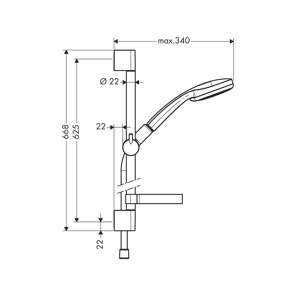 Душевой гарнитур Hansgrohe Croma 27772000