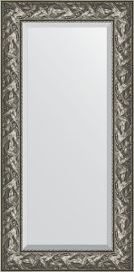 BY 3494 Зеркало с фацетом в багетной раме - византия серебро 99 mm EVOFORM Exclusive