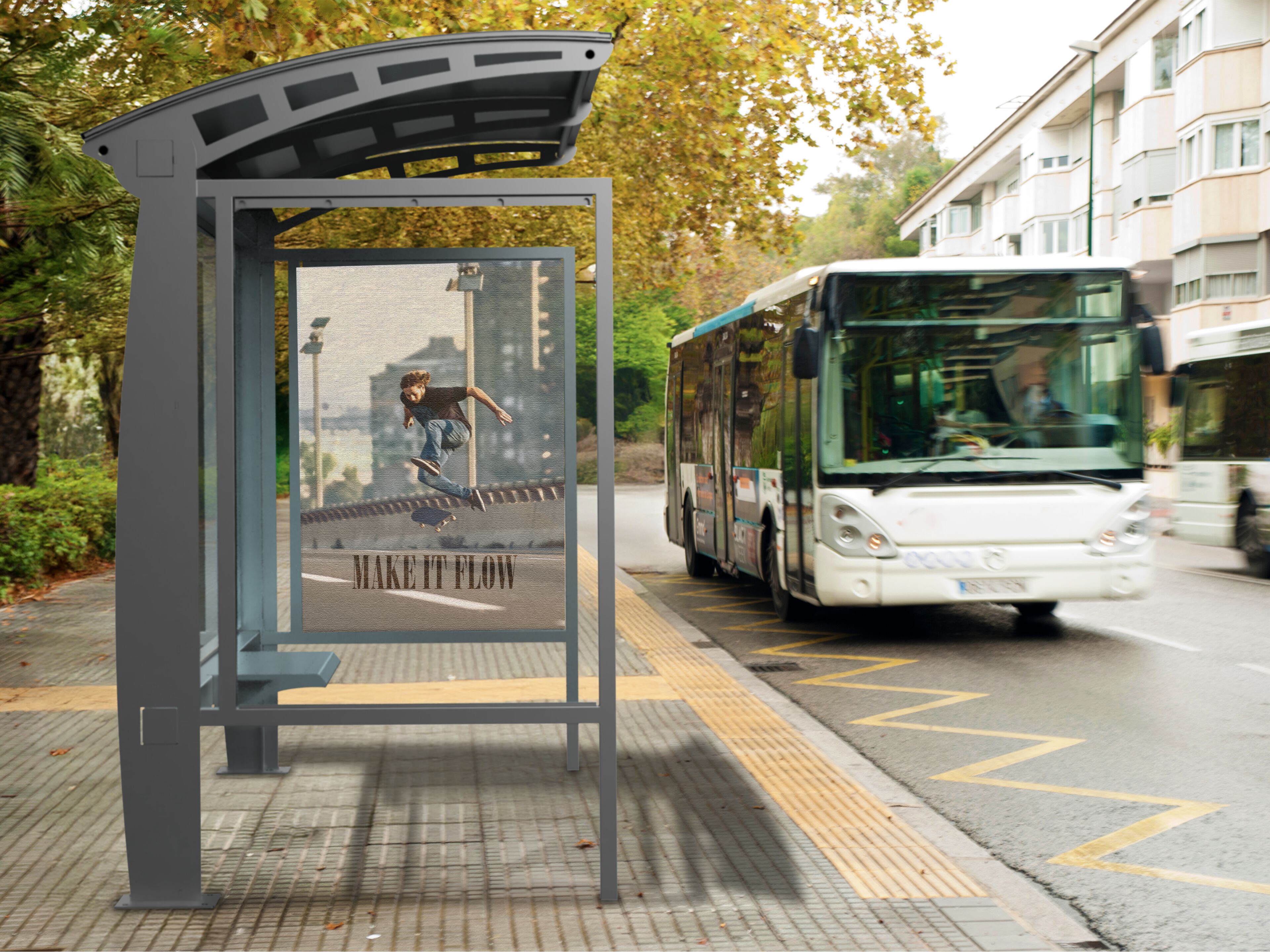 Стальной и стеклянный навес для автобусной остановки Studio Città LIGHT ARCH-00093184 - Вид №2