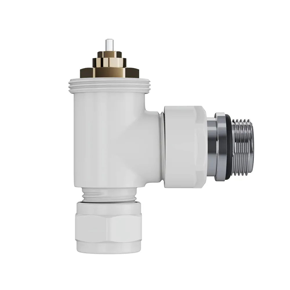 Термостатический комплект для радиатора угловой Royal Thermo Design Pro 1/2" латунь цвет белый STLM-2030624 - Вид №3