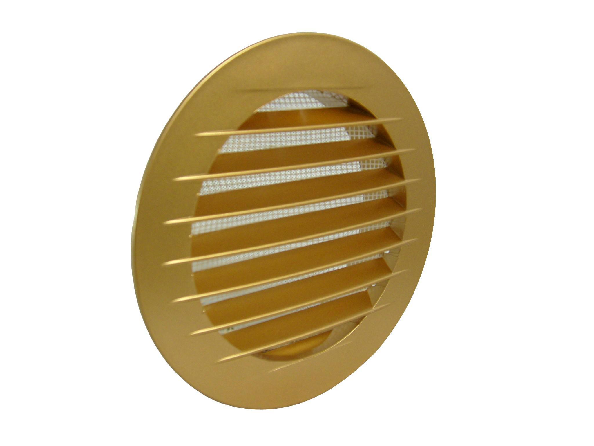 92720683 Решётка вентиляционная KRO D100 мм пластик цвет матовое золото STLM-0540460 DOSPEL
